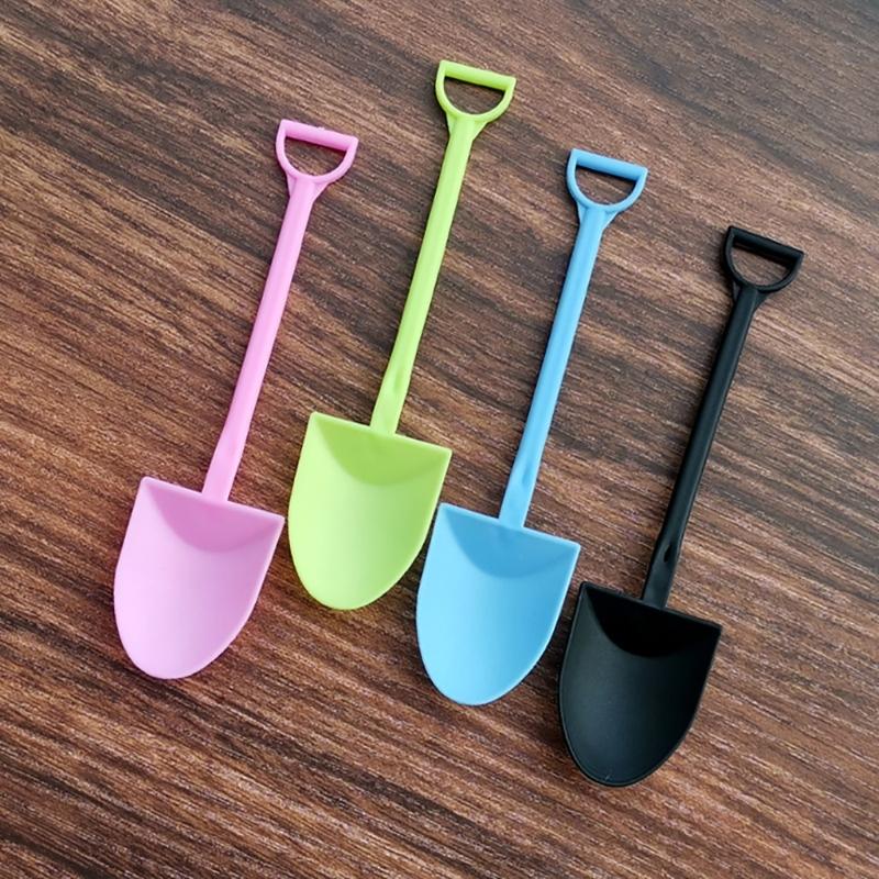 Party Dessert Set 100 Count Sleeved, Disposable Plastic Mini Shovel Set for Cake Tasting, Family Treat Tables and Office Sharing Use