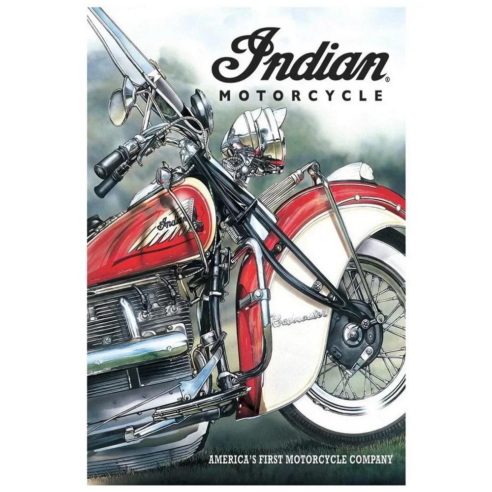 Металлические жестяные таблички Indian Motorcycles Scout Est 1901 Декорация Железная Краска Металл Декоративное Настенное Искусство Винтажные Таблички Гараж Клуб Бар