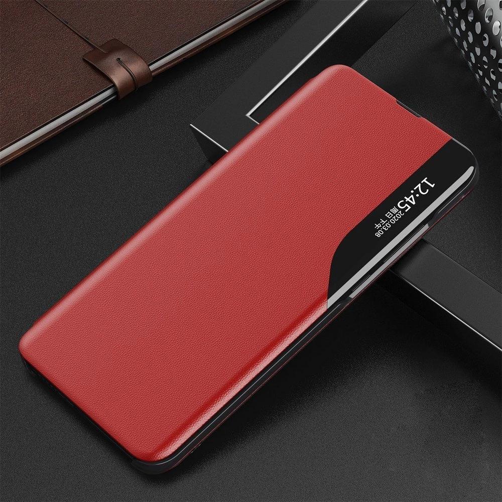 Eco Leather View Case Elegant Case With Flap And Stand Function For Samsung Galaxy A72 4G Red