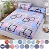 Fitted Sheet Mattress Cover with All-around Elastic Rubber Band Non Slip Dustproof Bed Sheet(Without Pillowcase)