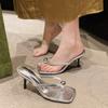 Летние новые темпераментные сандалии шлепанцы женская обувь носить сандалии на высоком каблуке