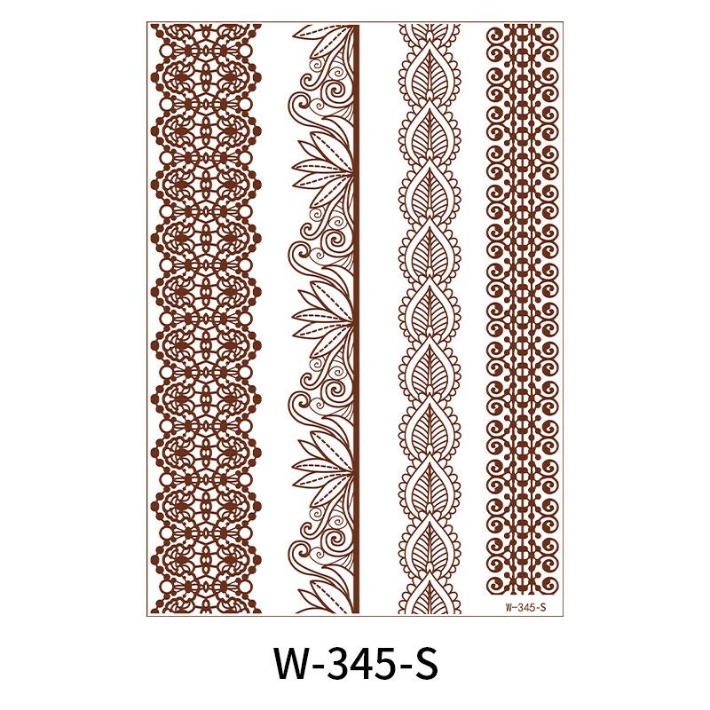 Красочный стикер Коричнево-красный стикер-тату Водонепроницаемый кружевной стикер-тату Тату