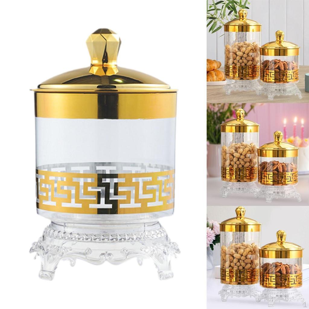 Банка для конфет с крышкой, контейнер для шведского стола, бутылка для сухих продуктов, кухонное хранение, сервировка стола для вечеринок