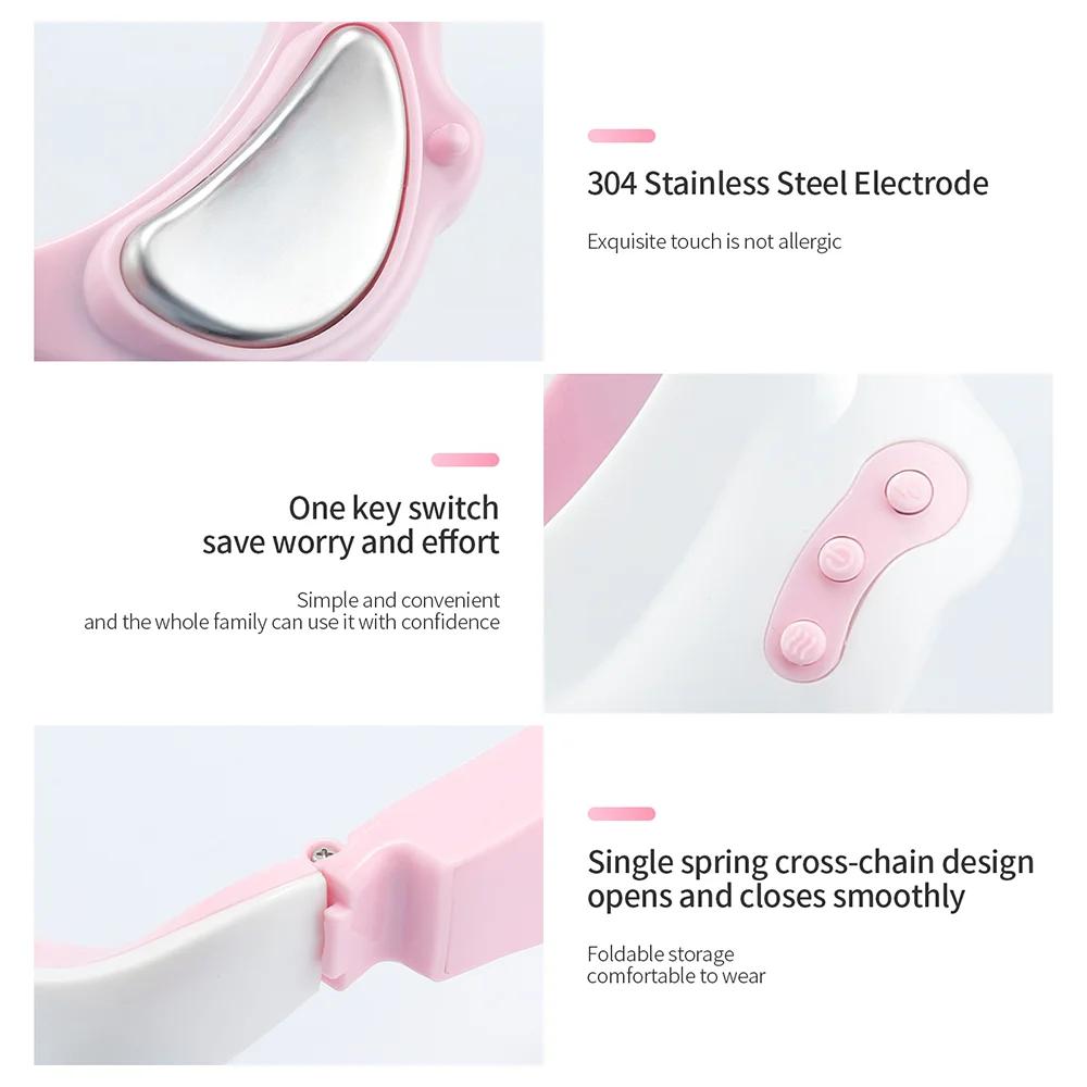 3D EMS Микротоковой Импульсный Массажер для Глаз Расслабляющая Прогревающая Терапия Акупрессура Снятие Усталости Уменьшение Морщин Кровообращение