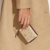 Новый кошелек-трифолд COACH из канвы с покрытием и деталями из гладкой кожи, кошелек-картхолдер, маленький размер, женский, светло-хаки и коричневый 78081-IMUOH