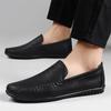 Fashion Genuine Leather Men Loafers Fashion Luxury Brand Slip On British Business Casual Shoes Business Men Moccasins Men Driving Shoes