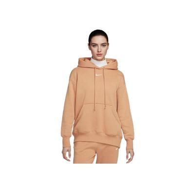 Спортивная одежда Phoenix Fleece Logo Свободная спортивная толстовка Женская толстовка Янтарно-коричневый DQ5860-225