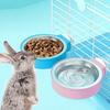 1 шт. Миска из нержавеющей стали для подвешивания для питомцев в случайном стиле, Миска для кормления кроликов с защитой от опрокидывания, Съемная и легко моющаяся, Подходит для мелких животных, кошек и собак