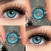 2Pcs Color Contact Lenses 0~-8.00 Degree Beautiful and Comfortable Contact Lenses for Myopia Eye Makeup 14.0/14.2/14.5MM