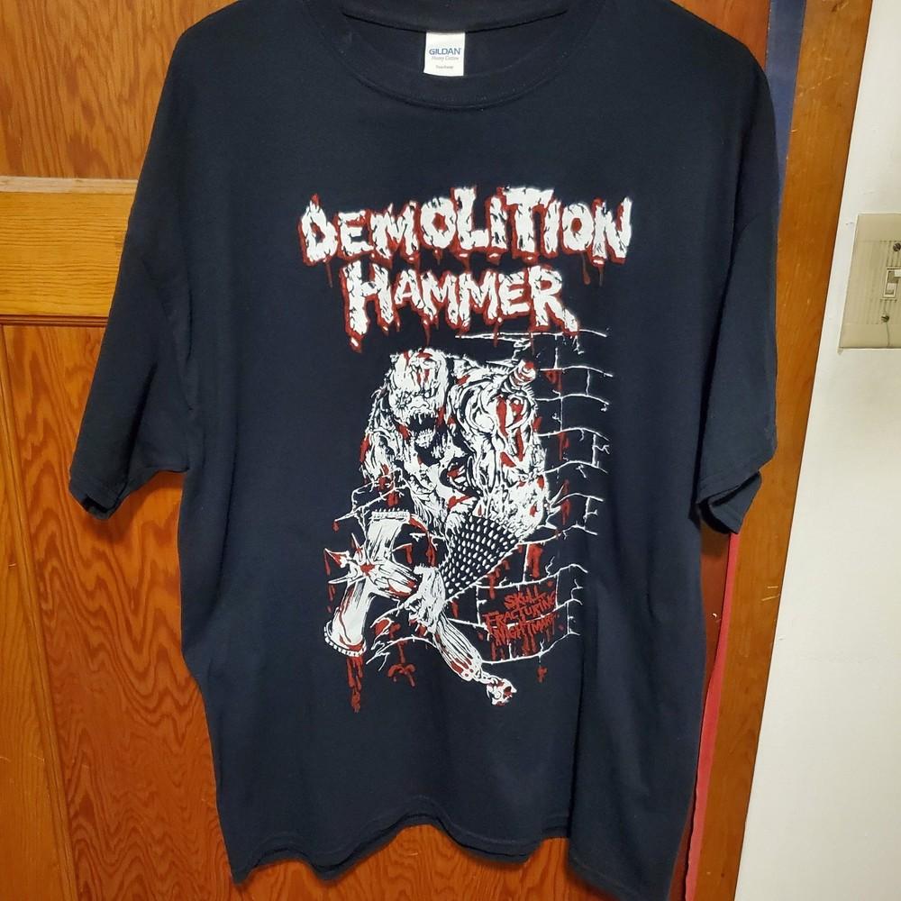 Demolition Hammer Band Skull Fracturing Nightmare Black S to 5XL Shirt HM034 Unisex T-Shirt