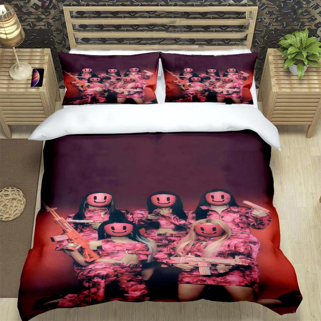 Корейская K-pop женская группа-Юци-СоёнМиён-Суин-Шухуа Принт Комплект постельного белья Пододеяльник Одеяло Кровать Молодежный Детский Девочка Мальчик Подарок