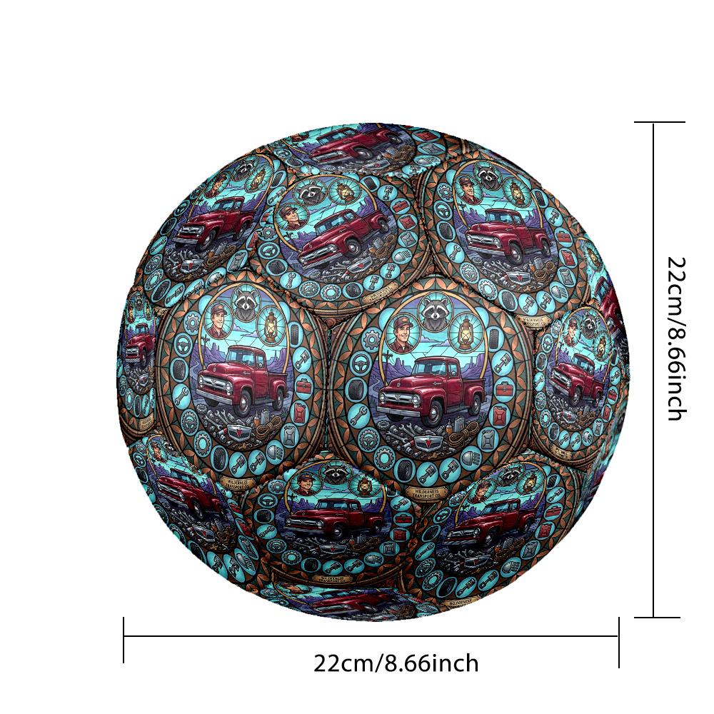 Wilderness Truck Adventure Round Football Size 5 Adult Ball Suitable for Training Matches and Outdoor Team.