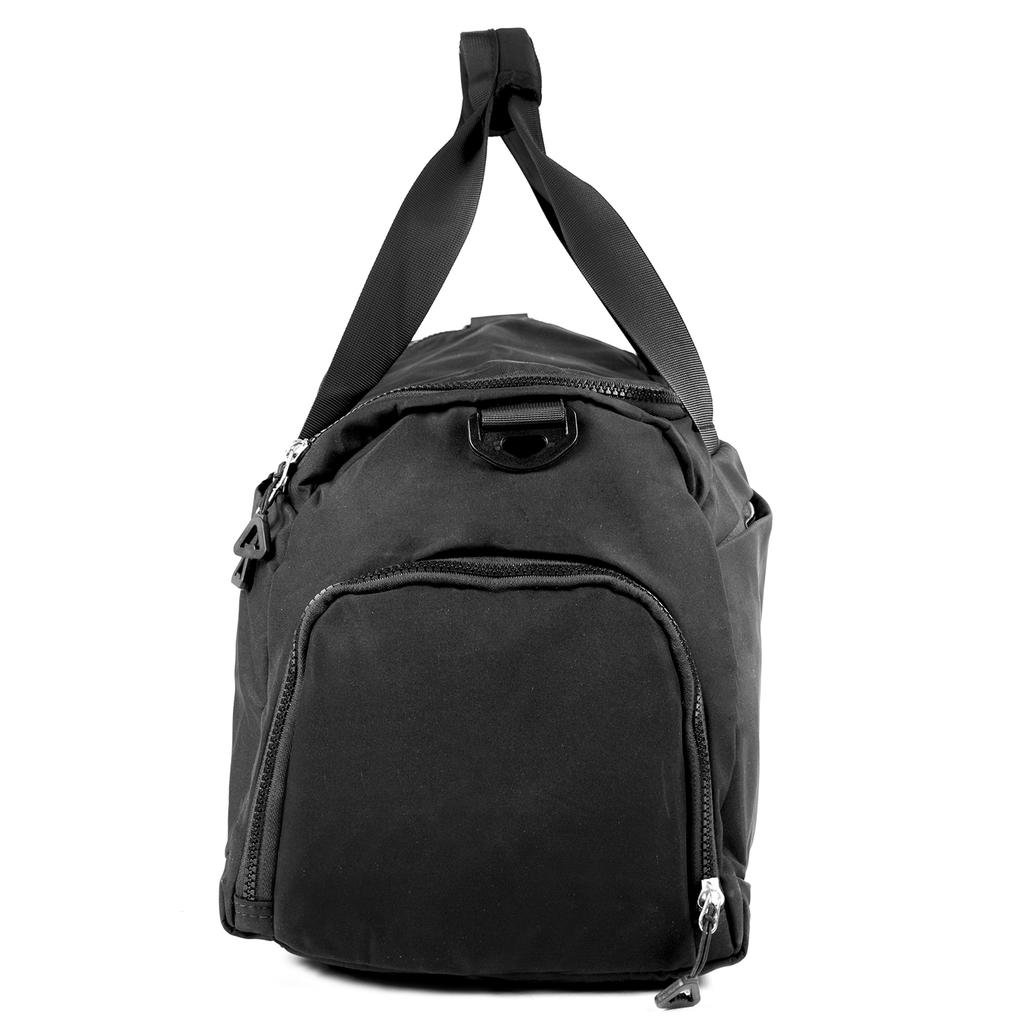 Large black sports travel bag, hand luggage, training bag