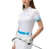 Fila Однотонная женская футболка-поло с коротким рукавом для гольфа, повышенной чувствительности, нефритово-белая A11W435112FWT