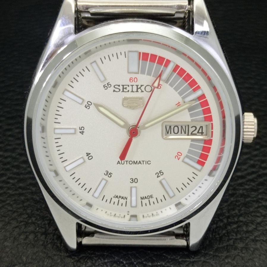 ВОССТАНОВЛЕННЫЕ ВИНТАЖНЫЕ МУЖСКИЕ ЧАСЫ SEIKO 5 AUTOMATIC JAPAN D/D WHITE 528-a277005-7