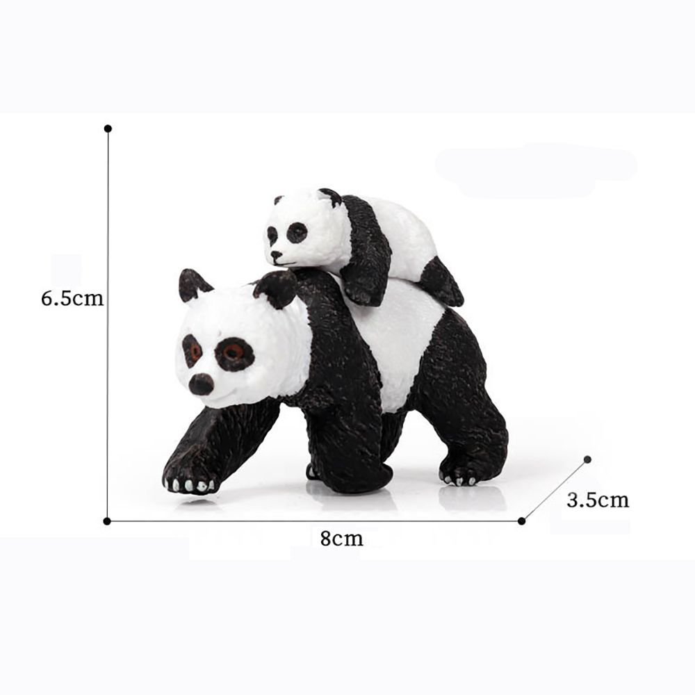 Panda with Cub Models Panda Figurines Zoo Scenes Simulation Wild Animal Early Education Kids Cognition Teaching Toys Realistic