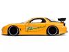 JADA TOYS Mazda FD3S HKS Tuned Yellow HKS Tuned JDM Tuners Mini Car 1/24 RX-7 [Предмет]