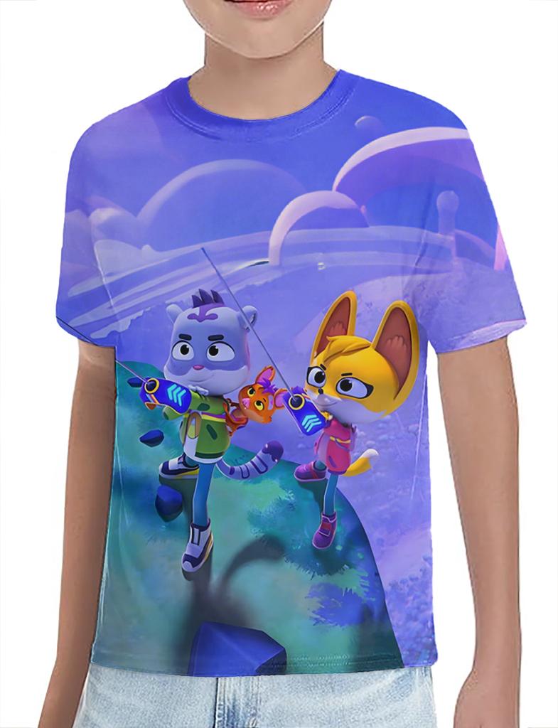 Summer 3DPrinting The Creature Cases Children's animated series Tops Anime T-shirt Sam Snow and Kit Casey Cartoon Print Casual Cute T-shirt