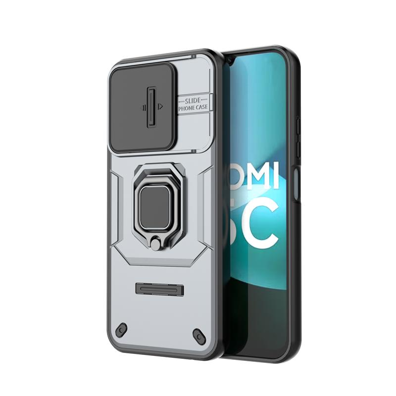 Чехол для телефона с выдвижной шторкой для Xiaomi Poco C85, противоударный, с кольцом-держателем, магнитная крышка для Poco C85, чехол для Poco C85, чехол для Poco C85, 6,9 дюйма