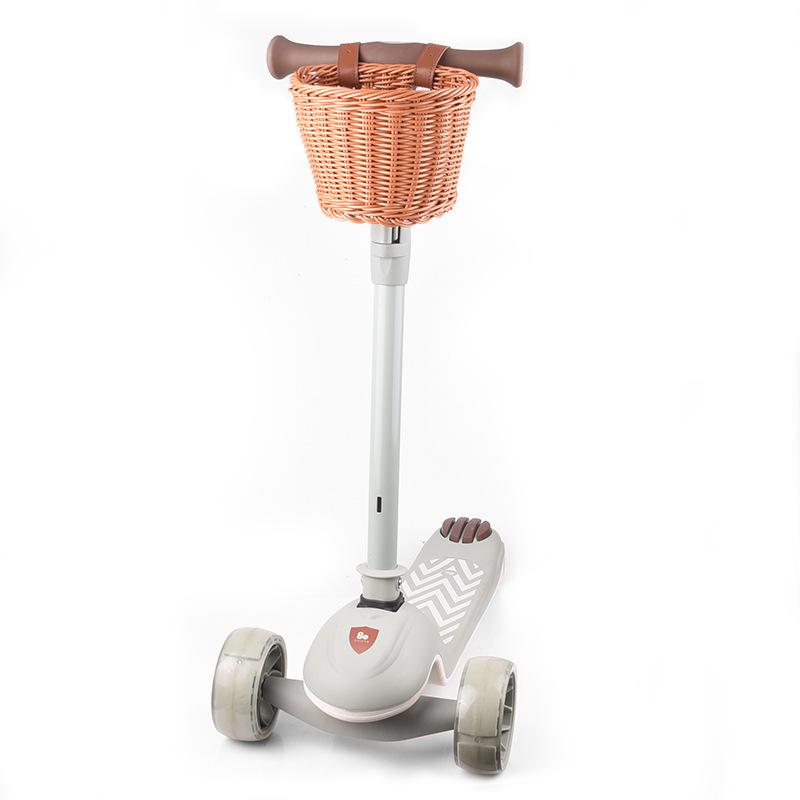 Ретро плетеная передняя корзина для велосипеда для детских велосипедов и самокатов