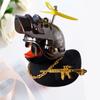 Motor Accessories Yellow Duck Ornaments with Helmet for Bike Without Lights Auto Accessories Duck In The Car Interior Decoration
