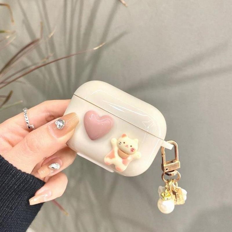 Apple bluetooth защитный чехол чехол для наушников для AirPods Pro кошачья любовь оболочка 1/1/1 поколение милый ins