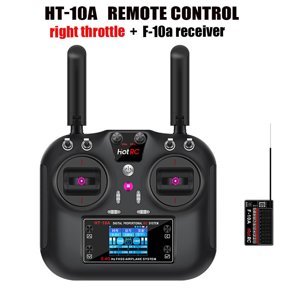 Hotrc HT-10A/HT-8A HT10A 2.4Ghz 10CH/ 8CH Remote Controller F-10A Receiver For RC Airaft Vehicle Boat Drone Accessories Parts