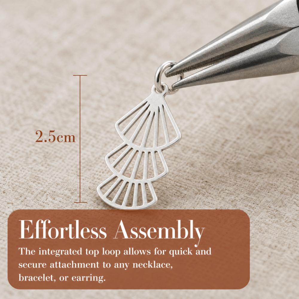 Top Loop DIY Jewelry Charms Geometric Shape Hanging Connector DIY Jewelry Kit  Bracelet Making