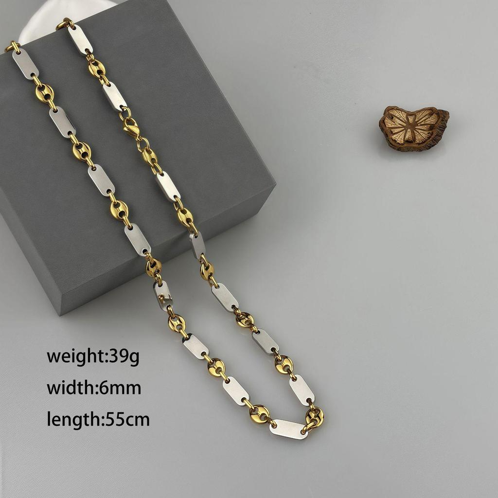 Модное ожерелье ручной работы «Императорская цепь» - Гладкая нержавеющая сталь с большим отверстием