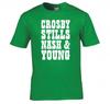 Crosby Stills Nash Young Band Logo T Shirt New