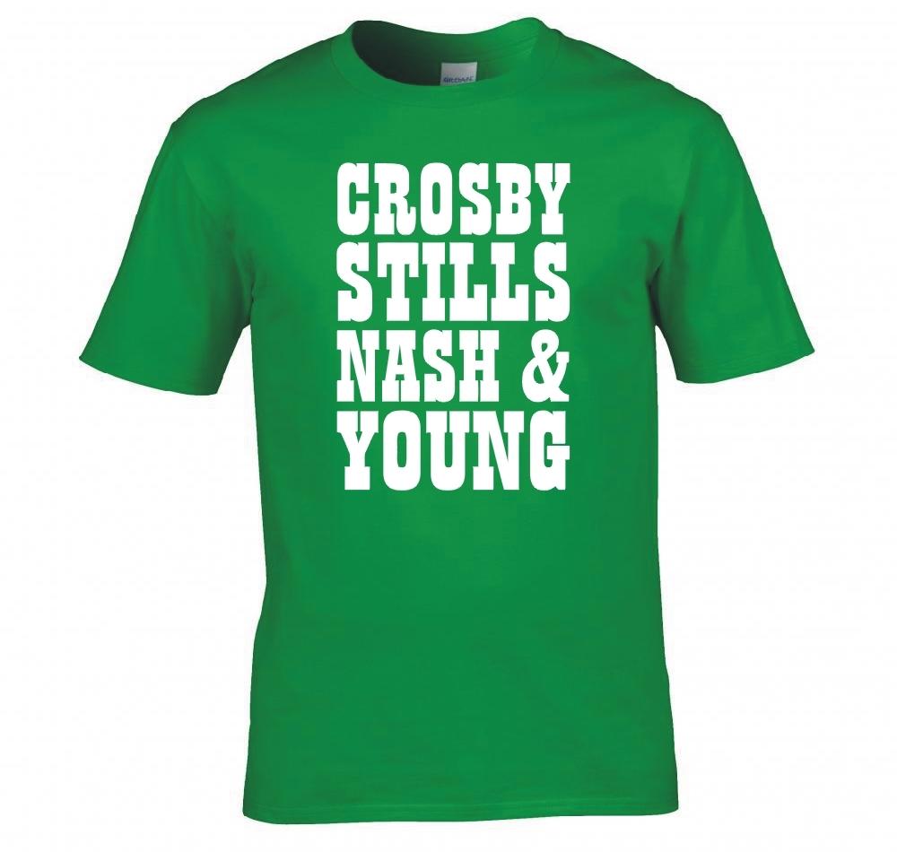 Crosby Stills Nash Young Band Logo T Shirt New