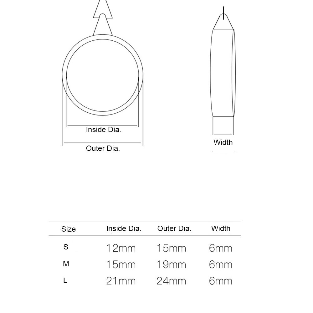 Quality Rubber Rings Plastic Rubber S M L Fishing Gear Safe Hanger Hook Secure Holder Lures Holders