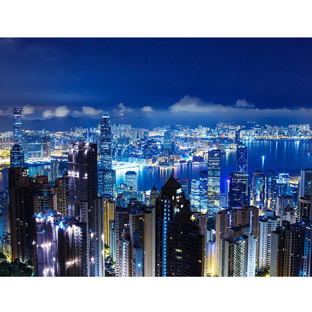 3D Настенная фреска Современные виды ночного города Обои для спальни, гостиной, фона для дивана, настенная бумага