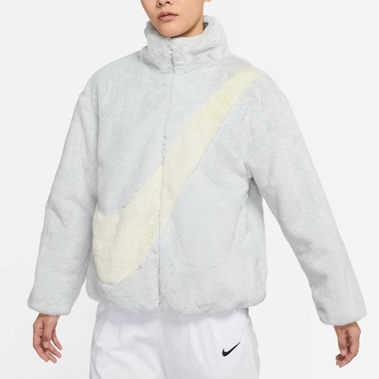 Nike Женская куртка оверсайз с логотипом Swoosh (Азия) Photon Dust Женская уличная одежда DO3792-025