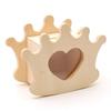 Piggy Bank - To Decorate - Crown - Wood - Beige - 120x90x50mm