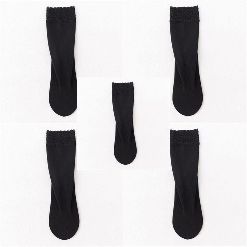 5 пар женских кружевных носков средней длины для весны и осени, теплые, простые, удобные, повседневные, дышащие, устойчивые к холоду, универсальные носки