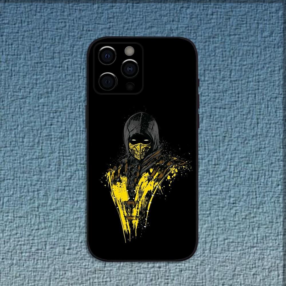 Game M-Mortal Kombat Phone Case For iPhone 16,15,14,13,12,11,Pro,X,XS,Max,XR,Plus,Mini Soft Black Cover