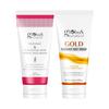 Globus Naturals Гликолевая и 1% салициловая кислота Противоакне и Золотое сияние Осветляющий крем для лица Комбо - Набор из 2 шт.