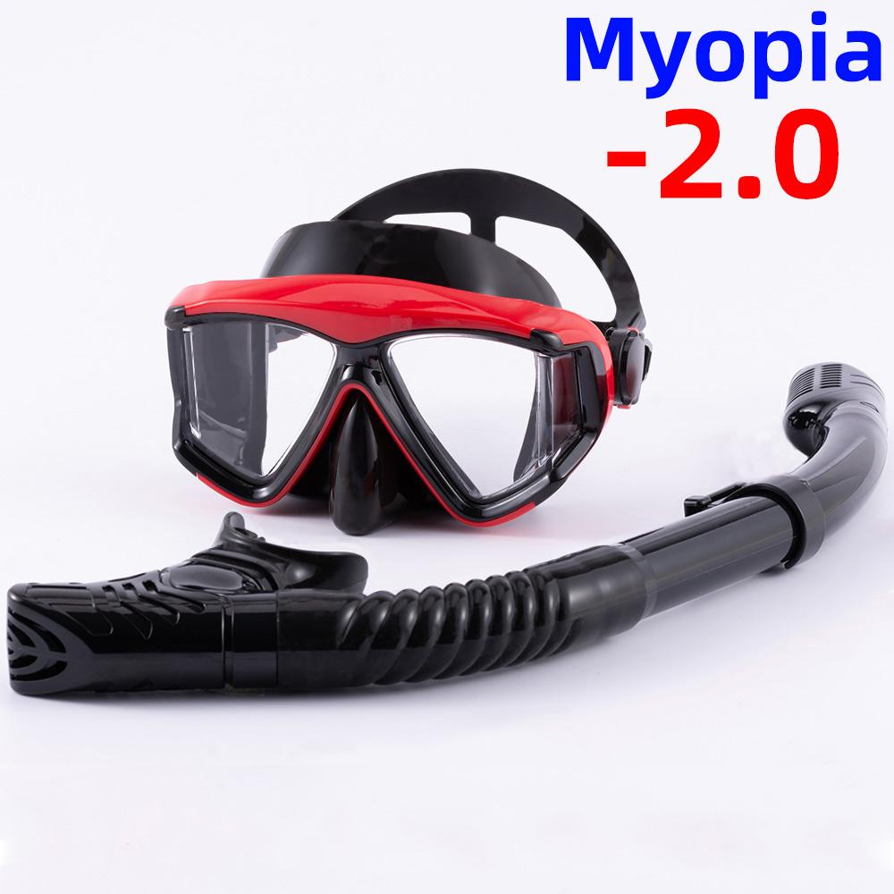Оптический набор для подводного плавания с маской для близорукости, очки для плавания с близорукостью, панорамные очки с широким обзором для взрослых и молодежи