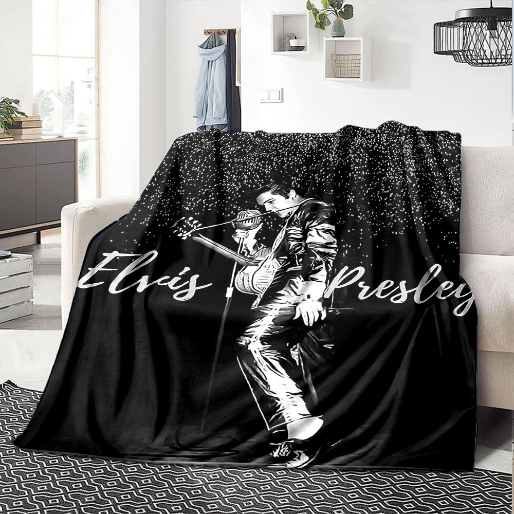 1pc Elvis Presley Soft Flannel All-Season Throw for Home, Office, Outdoor UseDurable Comfort 100575