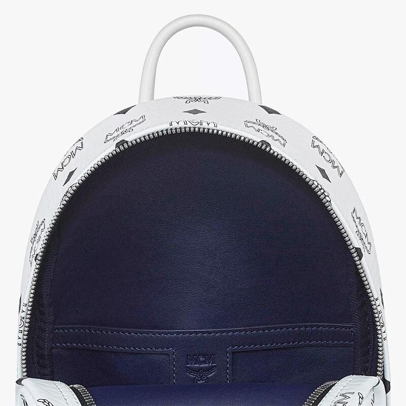 MCM Stark Mini Unisex Visetos Studded Backpack