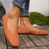 2024 Plus Size Shoes Female Slip On Women's Flats Concise Casual Flats Women Solid Square Toe Soft Bottom Outdoor Shoes Women