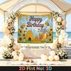 1pc Floral Photo Backdrop - Polyester Party Decor