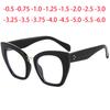 -1.0 -1.5 -2.0 To -6.0 Vintage Cat Eyes Glasses Oversize Frame Women Optical Glasses Ladies Myopia Prescription Spectacles