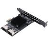 PCIe to 2 Port MiniSAS Expansion Card 6Gbps Serial ATA3.0 Adapter for NAS Desktop Computer Server