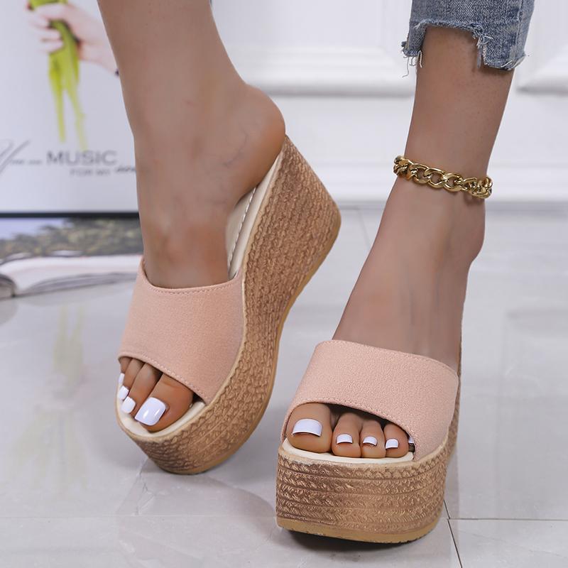 New Summer Women's Sandals Peep-Toe Shoes Woman High-Heeled Platfroms Casual Wedges for Women High Heels Shoes Platform Slipper