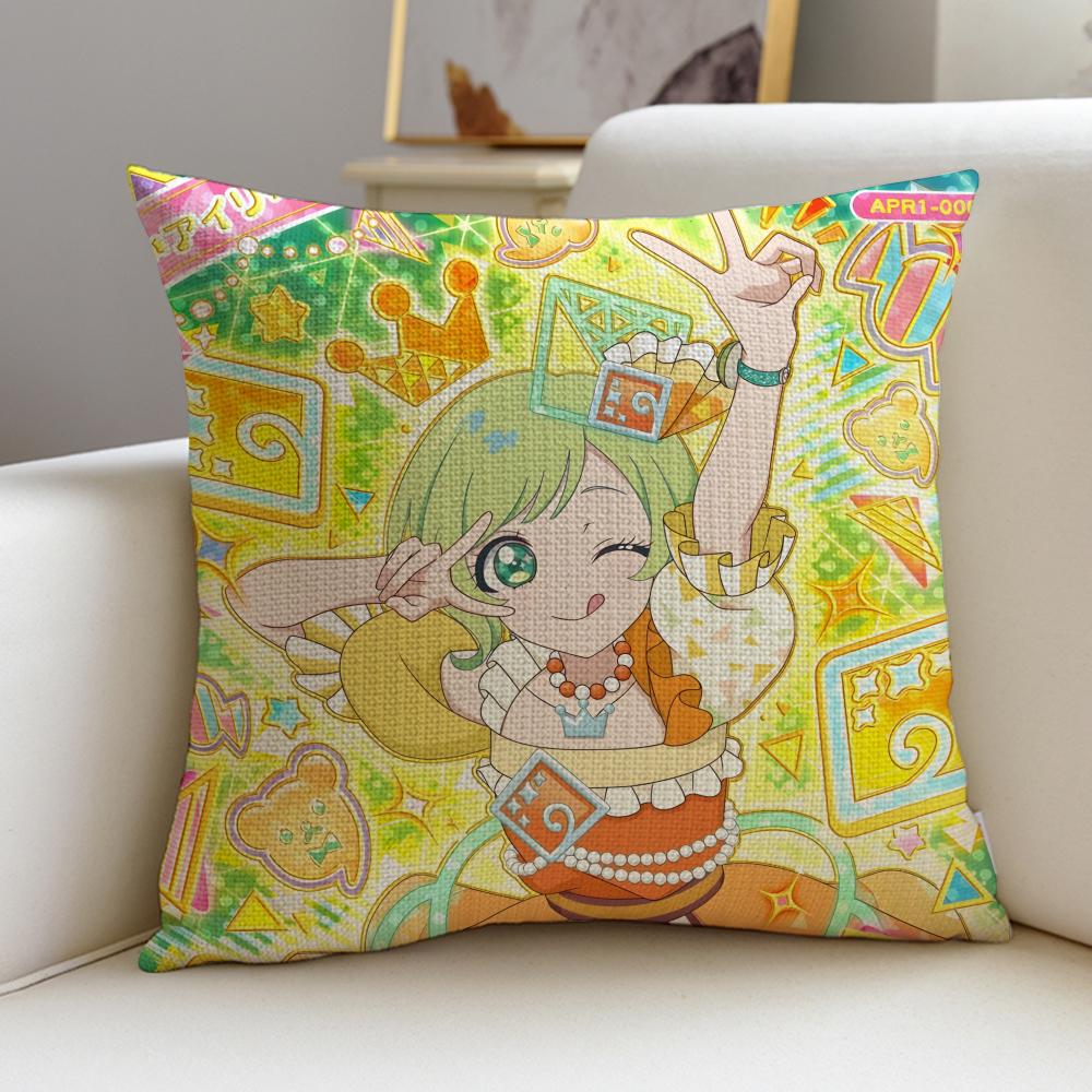 Cute HHimitsu no AiPriS Cushion Cover Breathable and skinfriendly linen pillowcase square removable and washable cushion