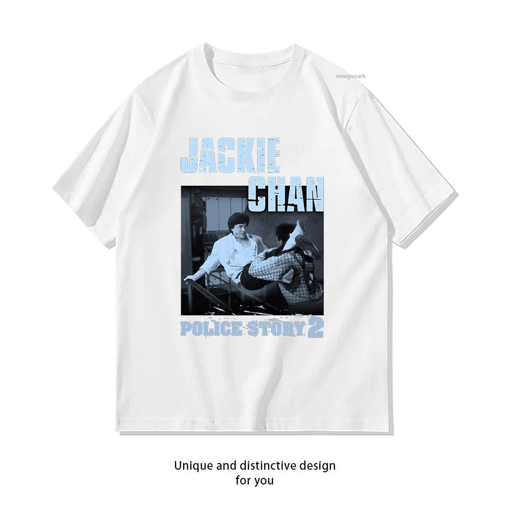 Jackie Chan police story 2 Tshirt Unisex Unisex Casual Cotton Graphic T Shirts Adult Tops Tee Shortsleev Breathable