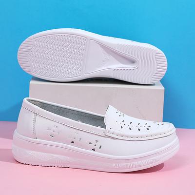 Новая медсестринская обувь женская мягкая подошва дышащая нескользящая не устают ноги толстая подошва увеличивающая рост медицинская специальная удобная белая одинарная обувь