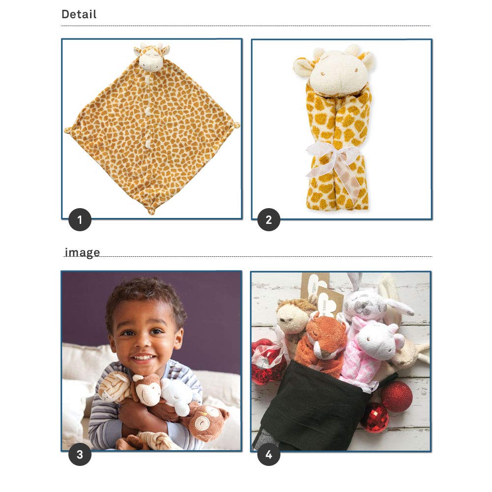 Плед Angeldear Животное Жираф Мини Плюш Первый Оригинальный Японский Включает Марлевый Платок Полотенце, Подарок, Одеяло, Игрушка, Малыш, Новорожденный,